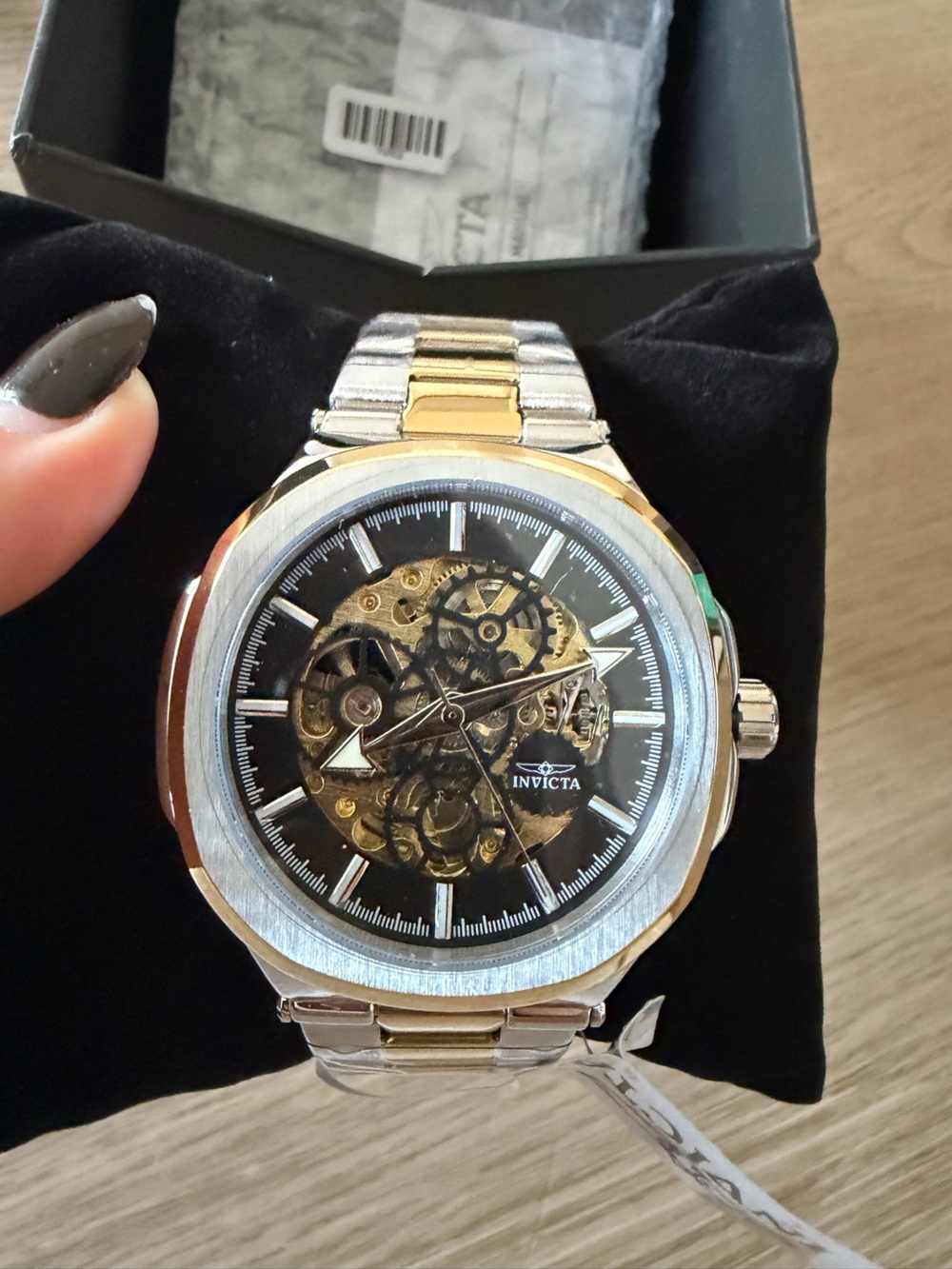 Invicta Two-Tone Skeleton Dial Men's Watch - Gold & Silver